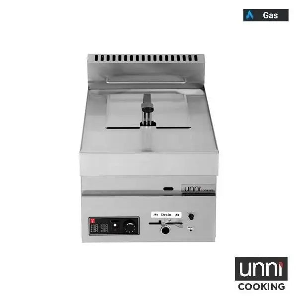 Gas-Fritteuse 1x8 Liter - 400x650x300 mm - 7 kW - Gastro-Bedarf24 GmbH