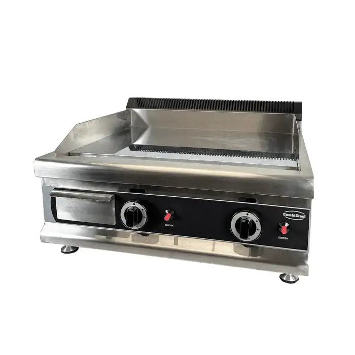 Gas-Grillplatte - Chrom - 800x575x365 mm - 6 kW - Gastro-Bedarf24 GmbH