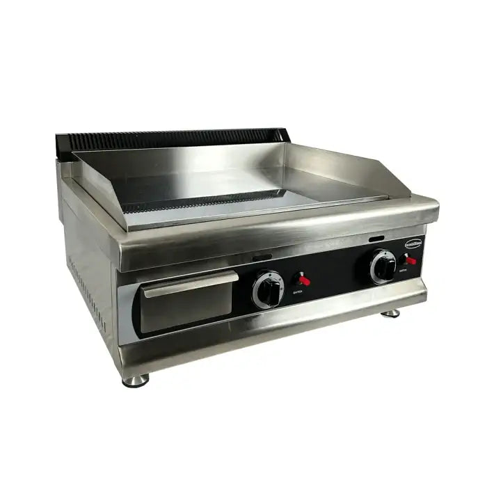 Gas-Grillplatte - Chrom - 800x575x365 mm - 6 kW - Gastro-Bedarf24 GmbH