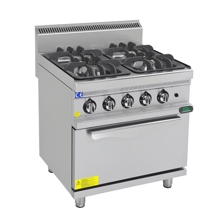 Gasherd mit Ofen 700 - 31,8 kW - Gastro - Bedarf24