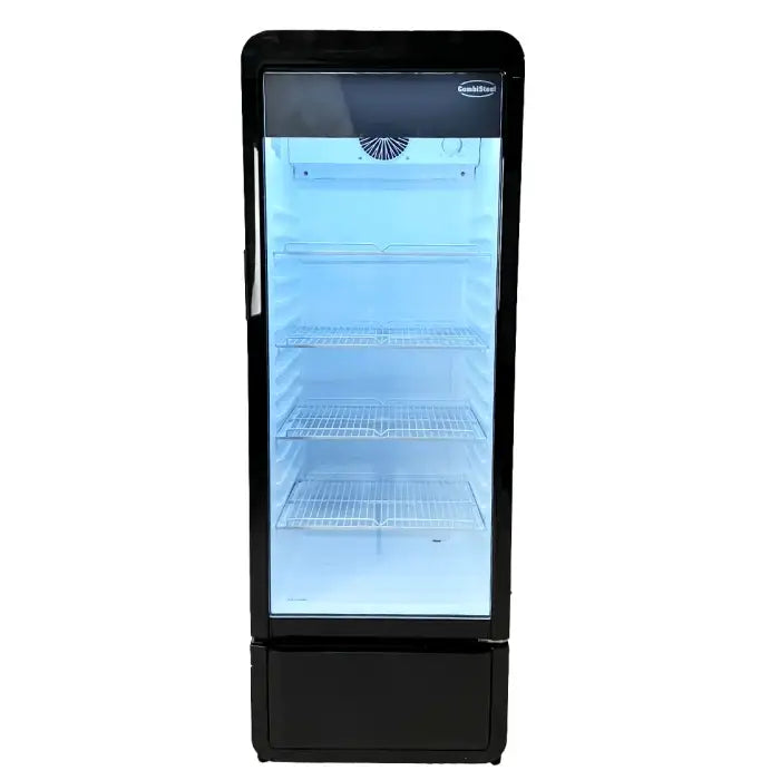 Getränkekühlschrank 1 Tür - 240 Liter - Schwarz - 540x560x1525 mm - Gastro-Bedarf24 GmbH