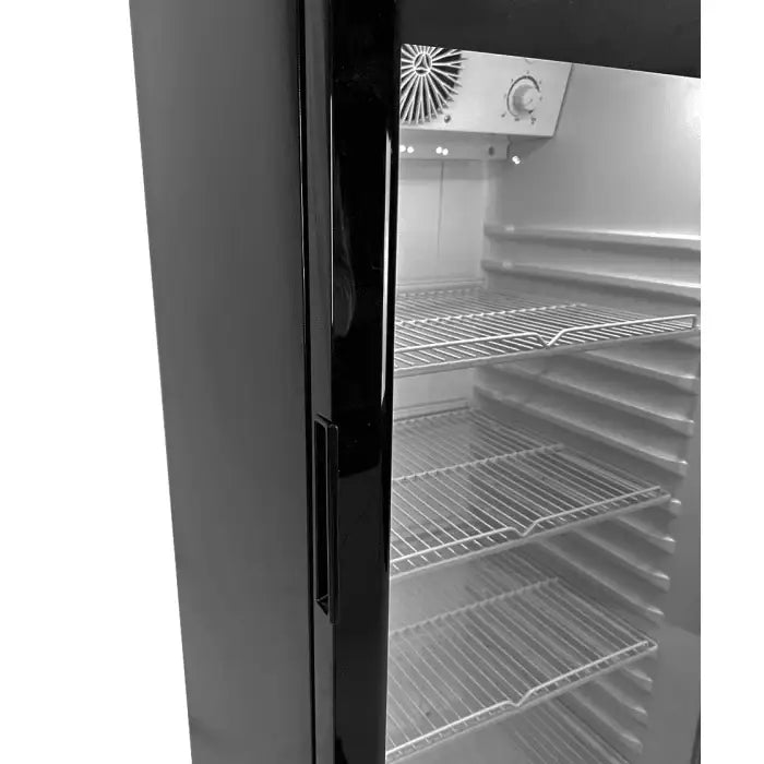Getränkekühlschrank 1 Tür - 240 Liter - Schwarz - 540x560x1525 mm - Gastro-Bedarf24 GmbH