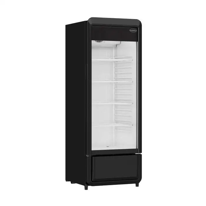 Getränkekühlschrank 1 Tür - 240 Liter - Schwarz - 540x560x1525 mm - Gastro-Bedarf24 GmbH