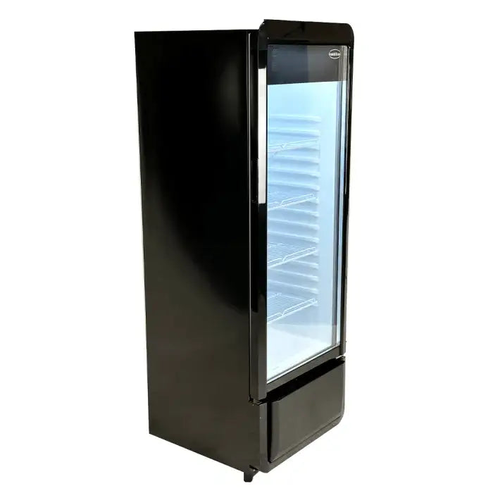 Getränkekühlschrank 1 Tür - 240 Liter - Schwarz - 540x560x1525 mm - Gastro-Bedarf24 GmbH
