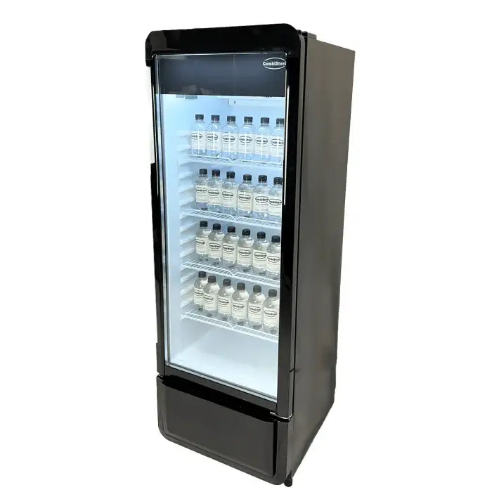 Getränkekühlschrank 1 Tür - 280 Liter - Schwarz - 540x560x1725 mm - Gastro-Bedarf24 GmbH