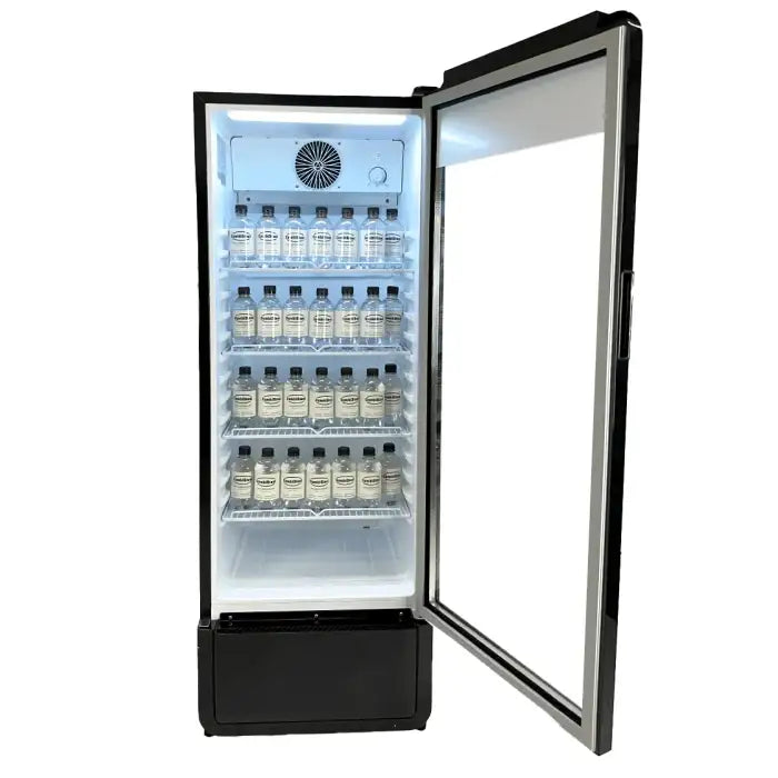 Getränkekühlschrank 1 Tür - 280 Liter - Schwarz - 540x560x1725 mm - Gastro-Bedarf24 GmbH