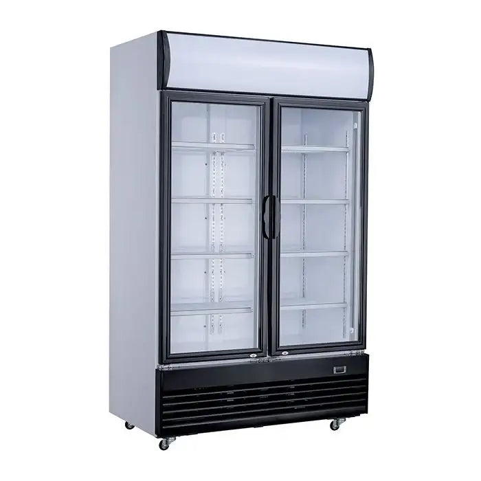 Getränkekühlschrank 2 Türen - 800 Liter - 1000x730x2072 mm - inkl. Räder - Gastro-Bedarf24 GmbH
