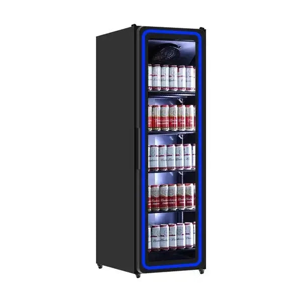 Getränkekühlschrank mit 1 Tür und LED-Beleuchtung - 394 Liter - 620x635x1980 mm - Gastro-Bedarf24 GmbH