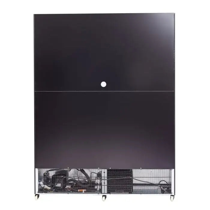 Getränkekühlschrank mit 3 Türen - Schwarz - 1200 Liter - 1600x600x2100 mm - inkl. Räder und Türheizung - Gastro-Bedarf24 GmbH
