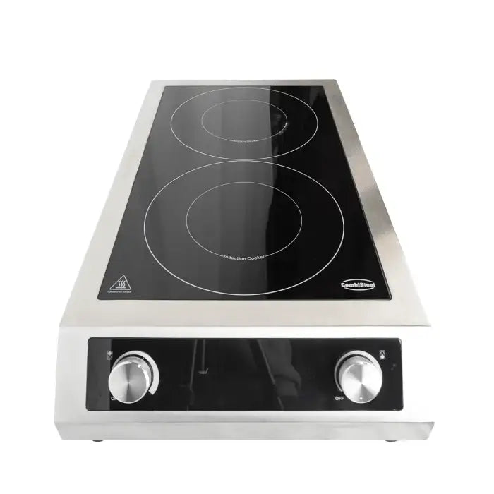 Induktionsherd 2 Zonen - Tischgerät - 408x700x145 mm - 7 kW - Gastro-Bedarf24 GmbH