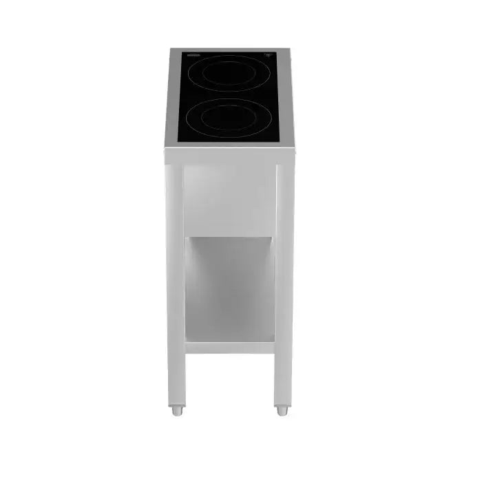 Induktionsherd mit 2 Zonen mit offenem Unterbau - 355x655x875 mm - 7 kW - Gastro-Bedarf24 GmbH