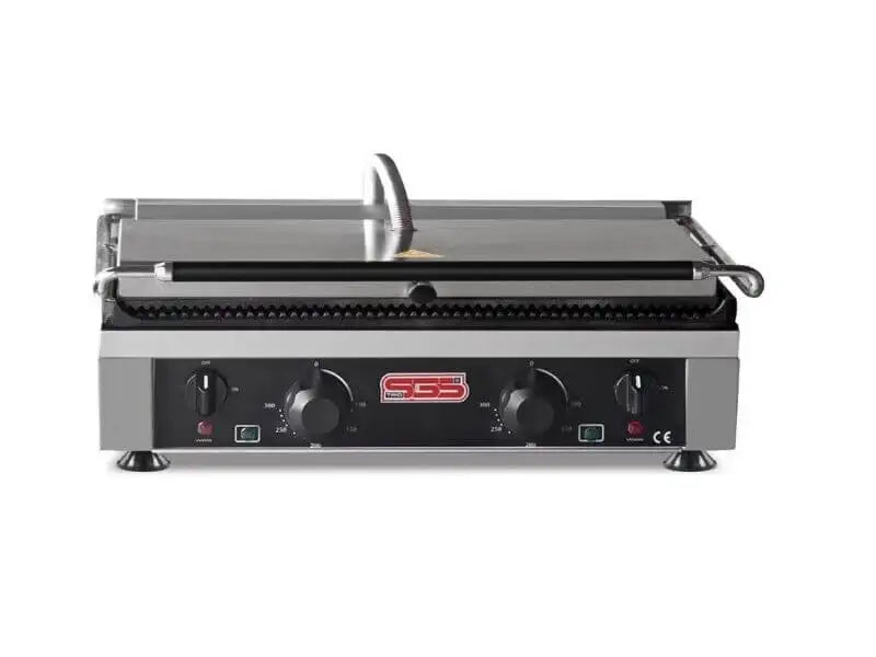 Kontaktgril / Oben-Unten gerillt / 3+3 kW / 40x60 cm / 230 V - Gastro-Bedarf24 GmbH