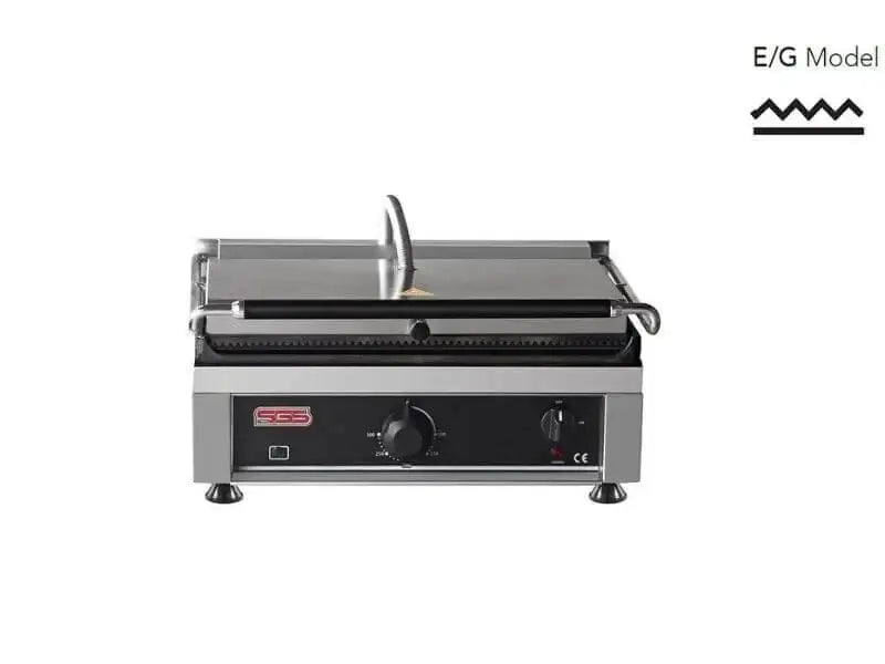 Kontaktgrill / Oben Gerillt / Unten Glatt / 2,1 kW / Tischgrill - Gastro-Bedarf24 GmbH