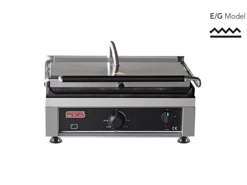 Kontaktgrill / Oben Gerillt / Unten Glatt / 2,75 kW / Tischgrill / Paninimaker - Gastro-Bedarf24 GmbH
