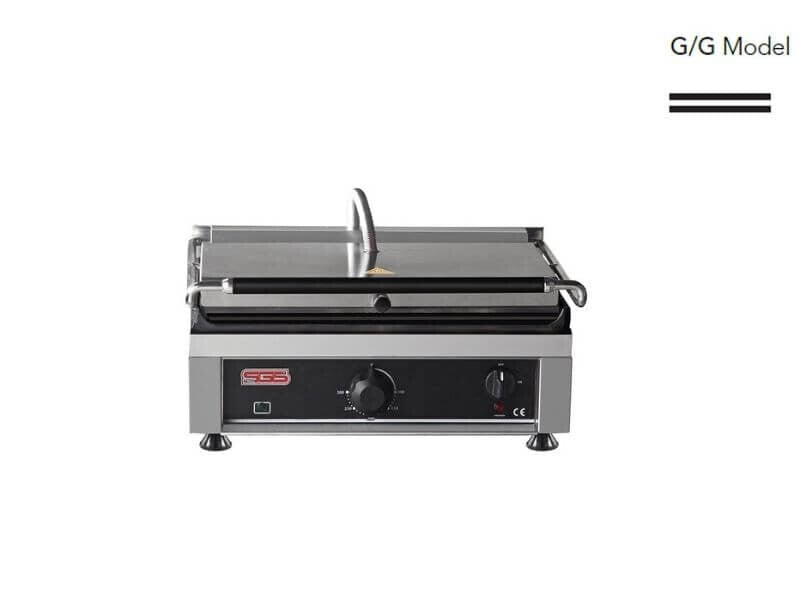 Kontaktgrill / Oben / Unten Glatt / 2,1 kW / Tischgrill / Paninimaker - Gastro-Bedarf24 GmbH