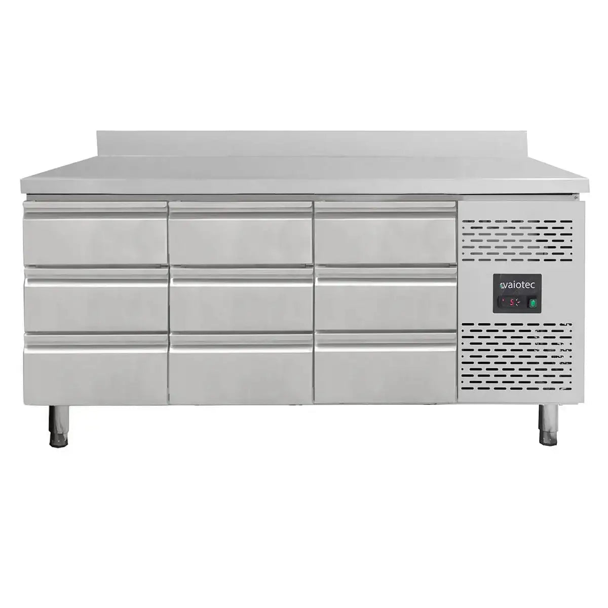 Kühltisch / 9 Schubladen inkl. Aufkantung - Monoblock, 1795 x 700 mm - Gastro-Bedarf24 GmbH