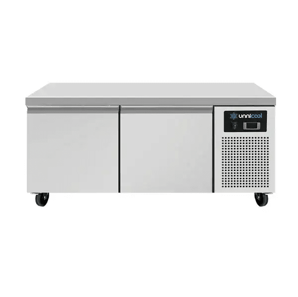 Kühltisch mit Räder| Niedriges Modell | 2 Schubladen (1/1 GN) | 1210 x 700 x 600 (h) mm - Gastro-Bedarf24 GmbH
