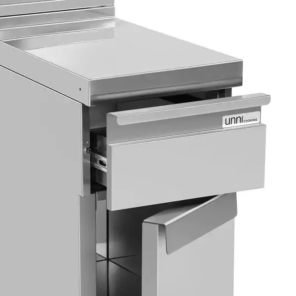 Neutralelement - 400x700x850/900 mm - mit Schublade und Tür - Gastro-Bedarf24 GmbH