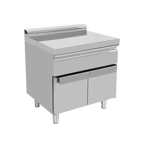 Neutralelement - 800x700x805/900 mm - mit Schublade und Türen - Gastro-Bedarf24 GmbH