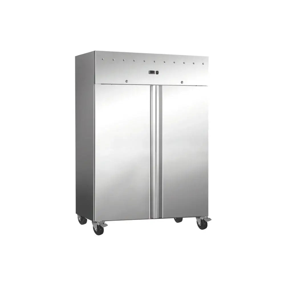 Edelstahl-Kühlschrank mit Rollen für Gastronomie, professionell und robust