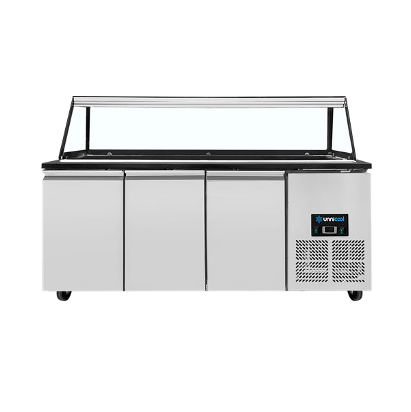 Saladette-Werkbank – 5x GN 1/1 Kapazität – 188x82x85.5cm