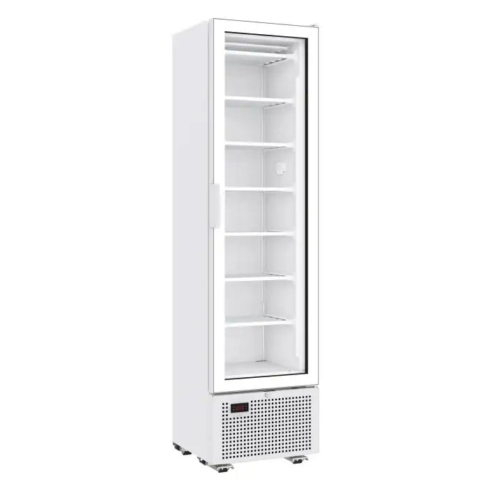 Tiefkühlschrank 1 Glastür - 221 Liter - 494x521x1915 mm - Gastro-Bedarf24 GmbH