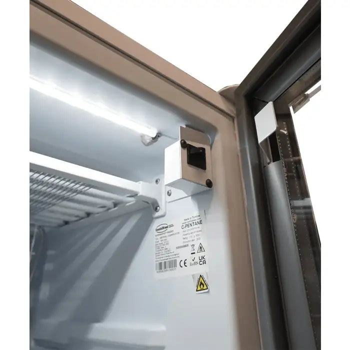 Tiefkühlschrank 1 Glastür - 382 Liter - 640x670x1875 mm - Gastro-Bedarf24 GmbH