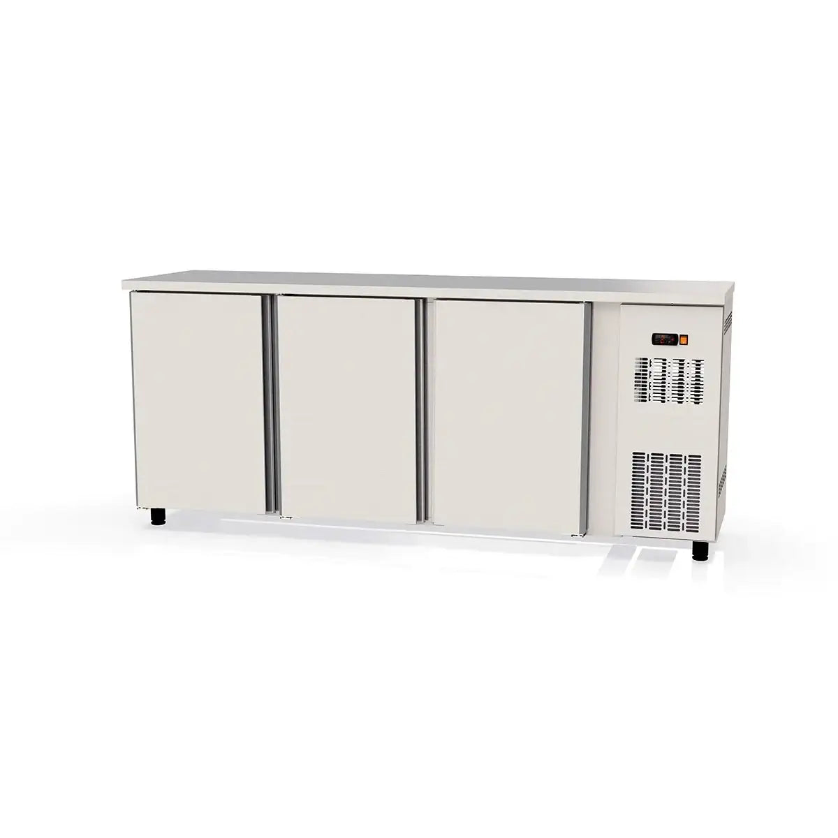 TOPLINE Bar Refrigerator Table Stainless Steel / 3 Doors, 2025 x 530 mm