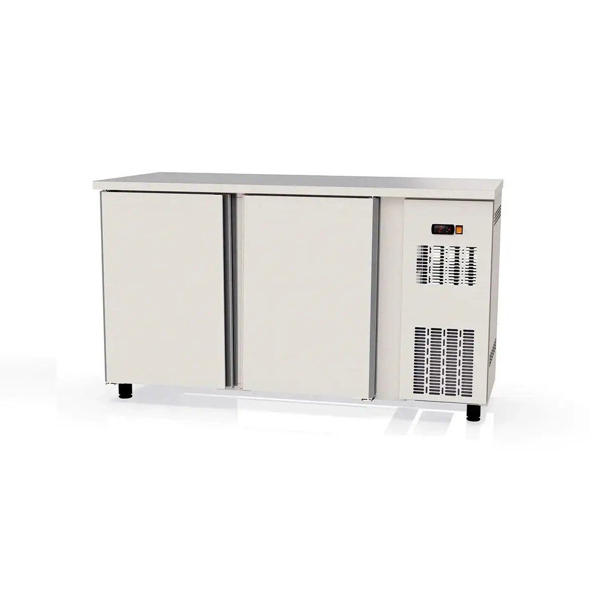 TOPLINE Barkühltisch Edelstahl / 2 Türen, 1485 x 530 mm - Gastro-Bedarf24 GmbH