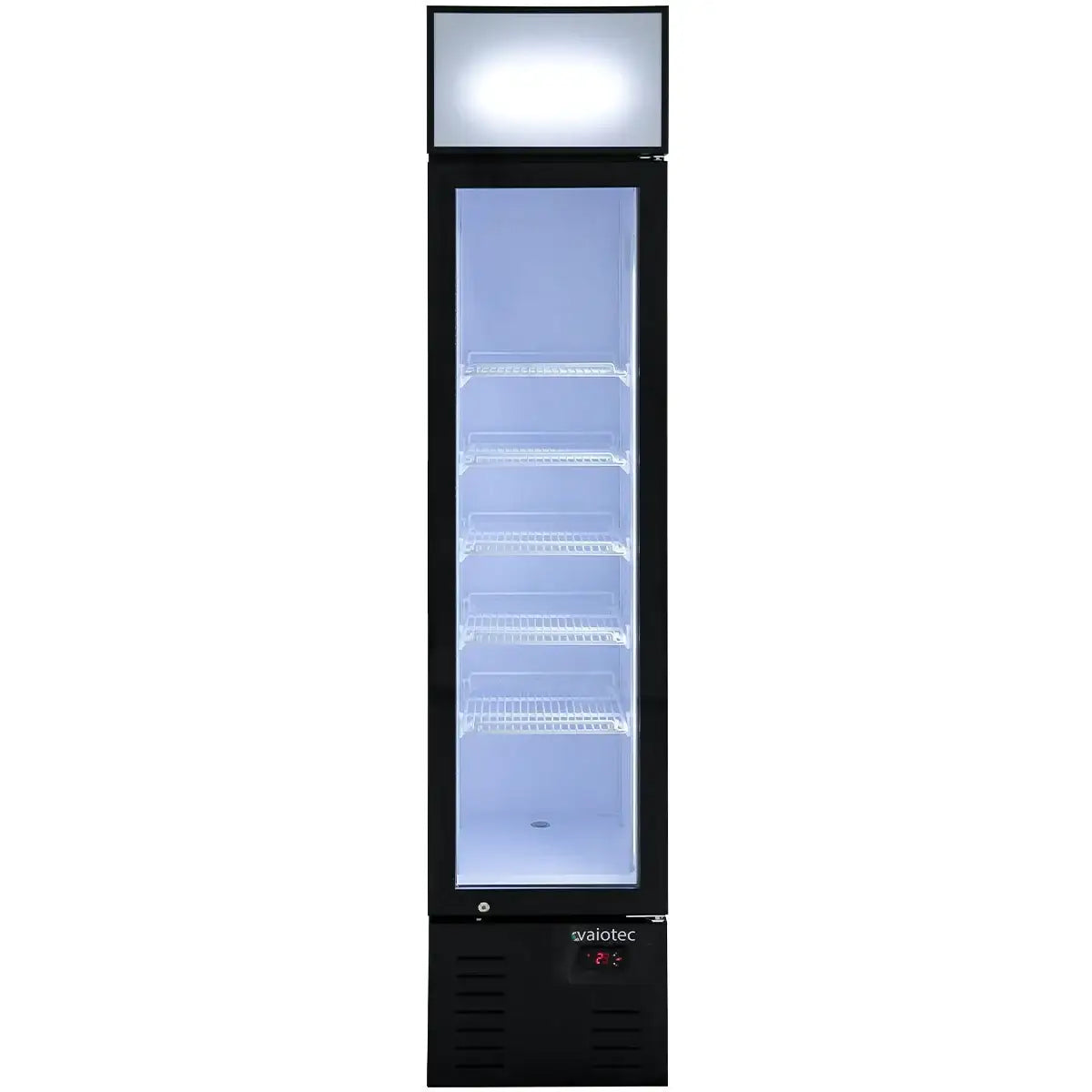 Professioneller Getränkekühlschrank mit Glasfront und LED-Beleuchtung für Gastronomie