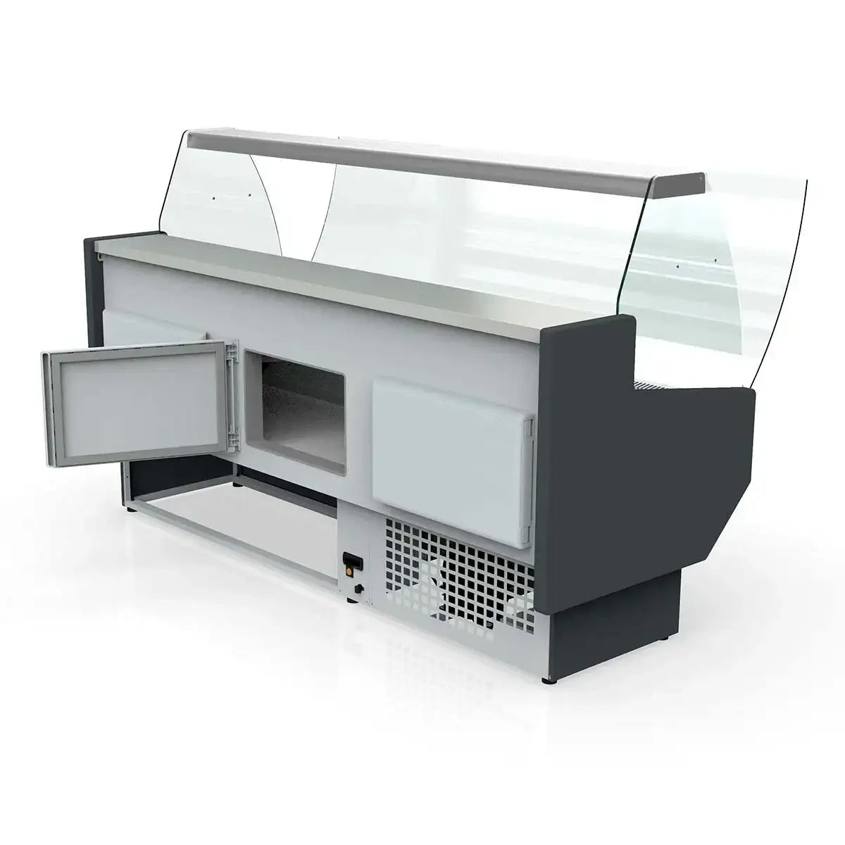 TOPLINE Refrigerated Counter 150 - Curved Front Glass "black"