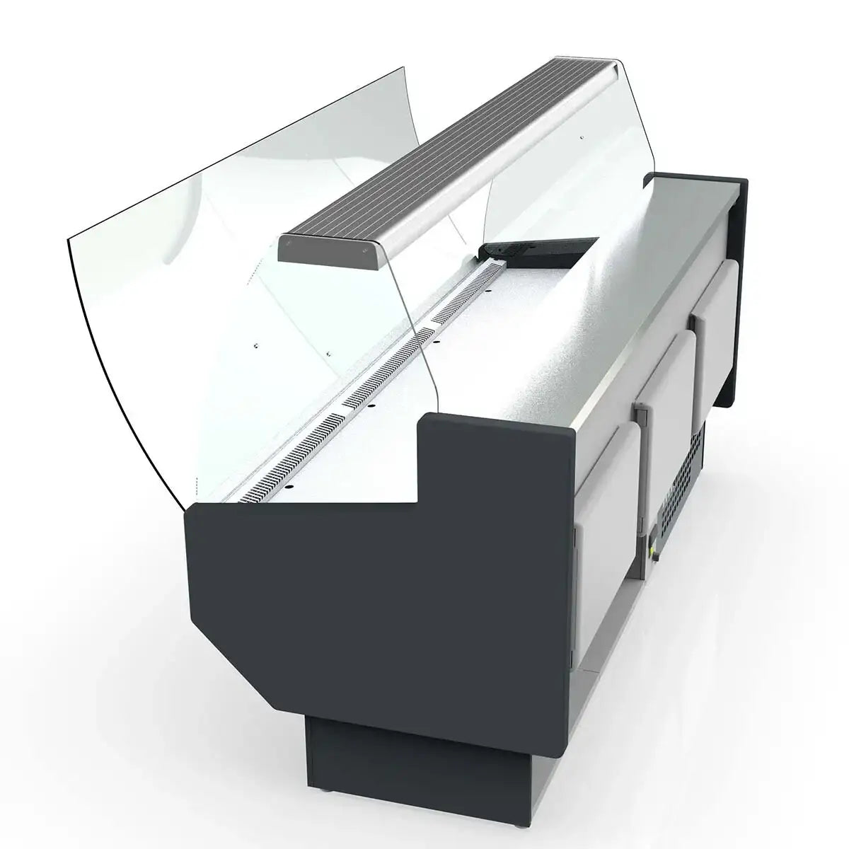 TOPLINE Refrigerated Counter 150 - Curved Front Glass "white"