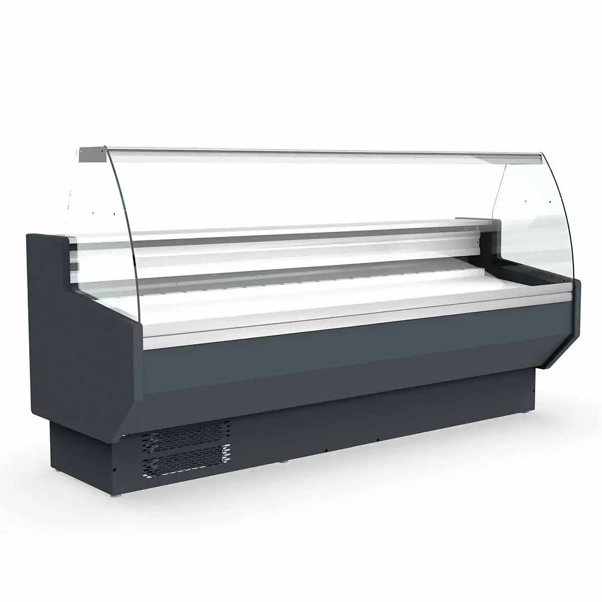 TOPLINE Refrigerated Counter 250 - Curved Front Glass "gray"