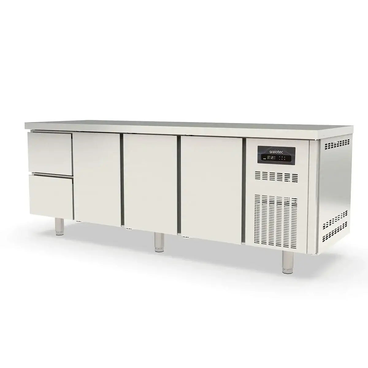 TOPLINE Refrigerated Table / 4x GN1/1 with 2 Drawers / 3 Doors, 2245 x 700 mm