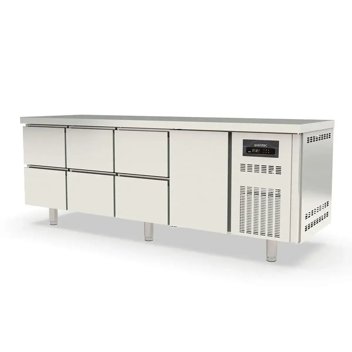 TOPLINE Refrigerated Table / 4x GN1/1 with 6 Drawers / 1 Door, 2245 x 700 mm