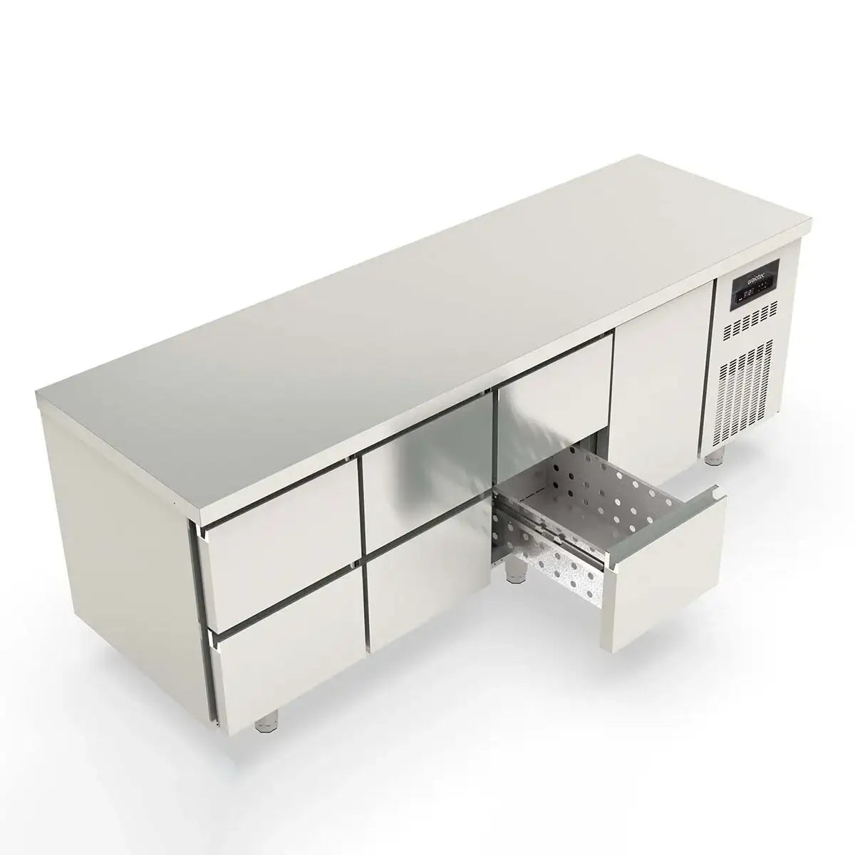 TOPLINE Refrigerated Table / 4x GN1/1 with 6 Drawers / 1 Door, 2245 x 700 mm