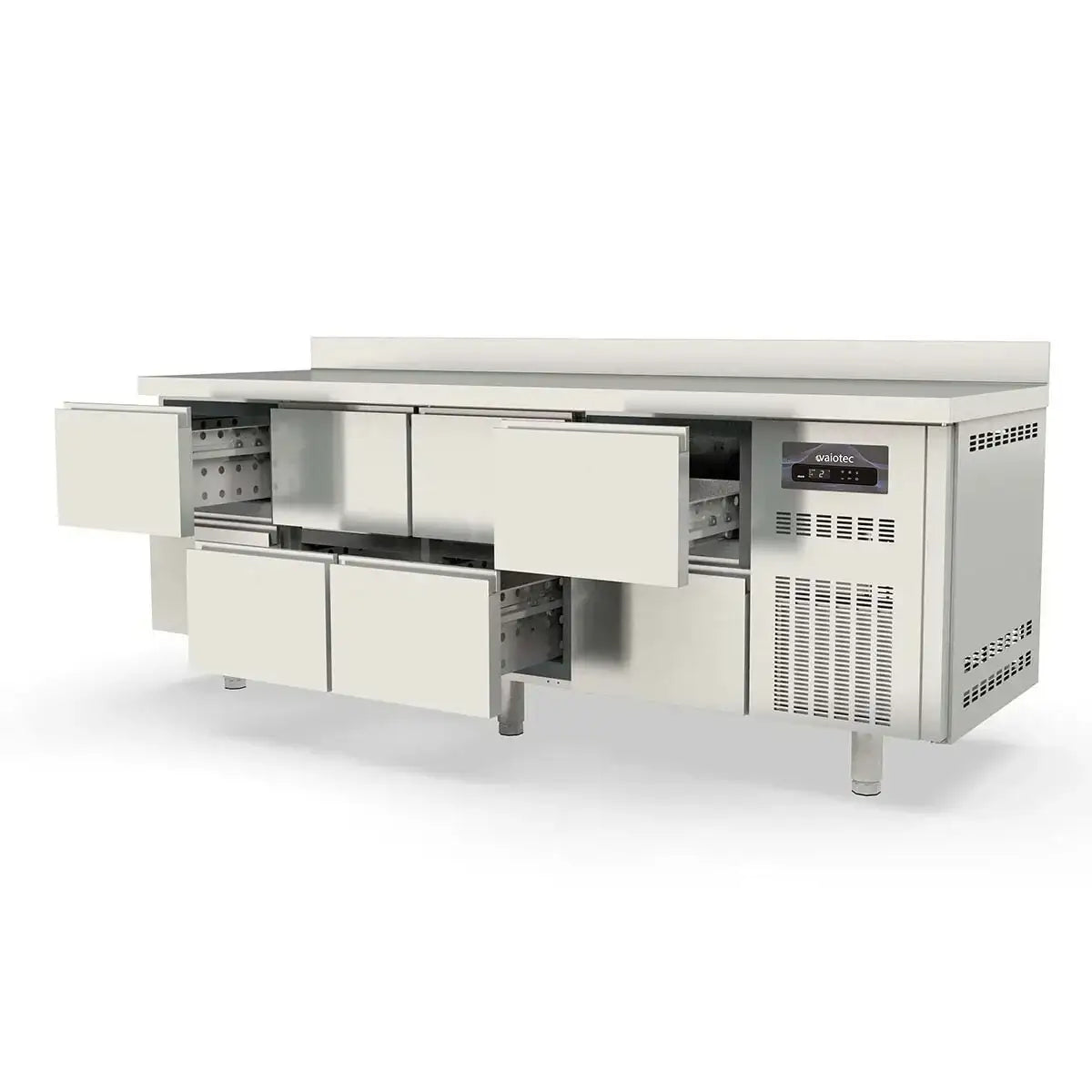 TOPLINE Refrigerated Table / 4x GN1/1 with 8 Drawers & Raised Edge, 2245 x 700 mm