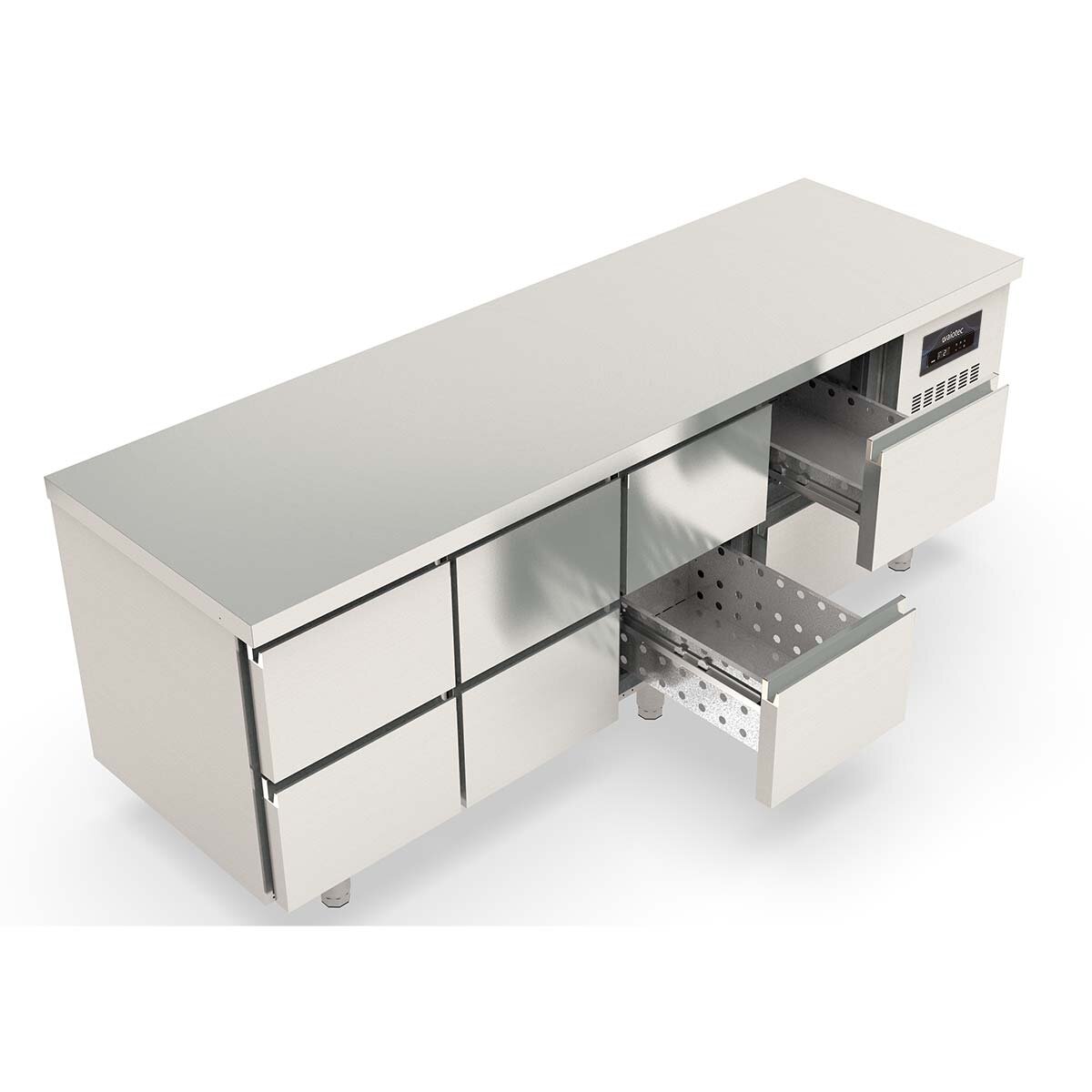 TOPLINE Kühltisch 700 / 4-fach GN1/1 mit 8 Schubladen