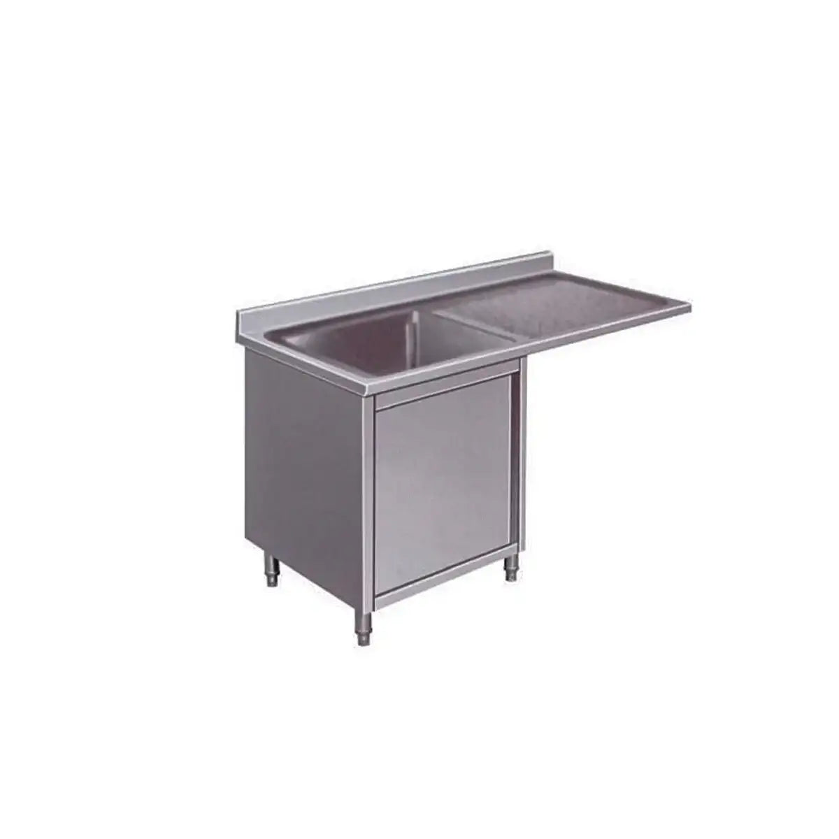 TOPLINE bulaşık merkezi / 1 lavabo solda, menteşeli kapılı , 1200 x 700 mm