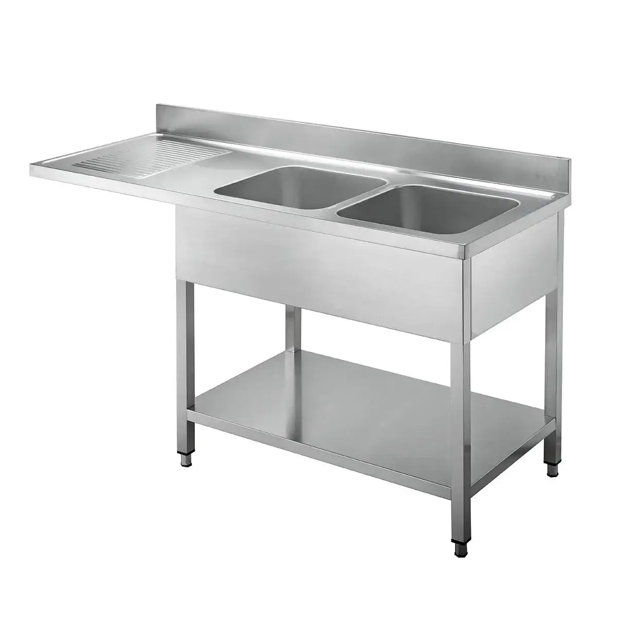 TOPLINE Spülcenter / 2 Becken rechts , 2000 x 700 mm