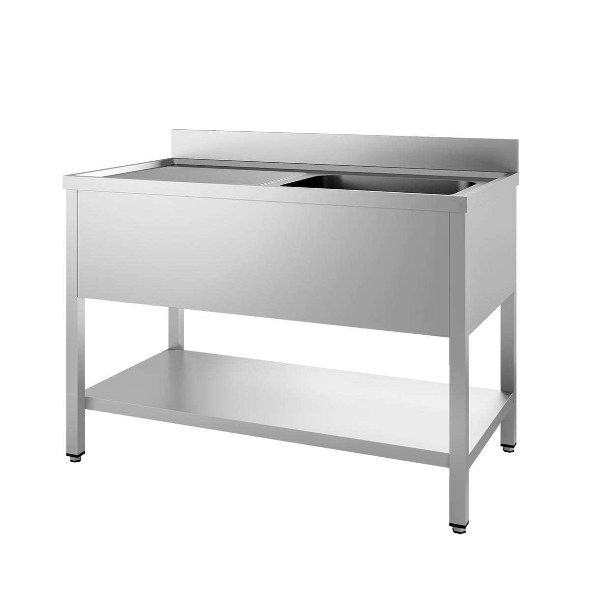 TOPLINE evye tezgâhı / sağda 1 hazne + damlalık, 1000 x 700 mm