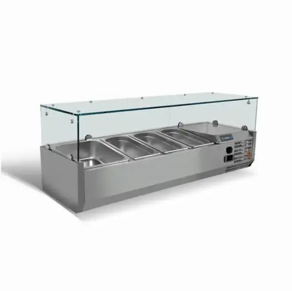 UNNICOOL Kühlaufsatzvitrine - 100 cm - 2 x GN 1/3 + 1 x 1/2 - Gastro-Bedarf24 GmbH
