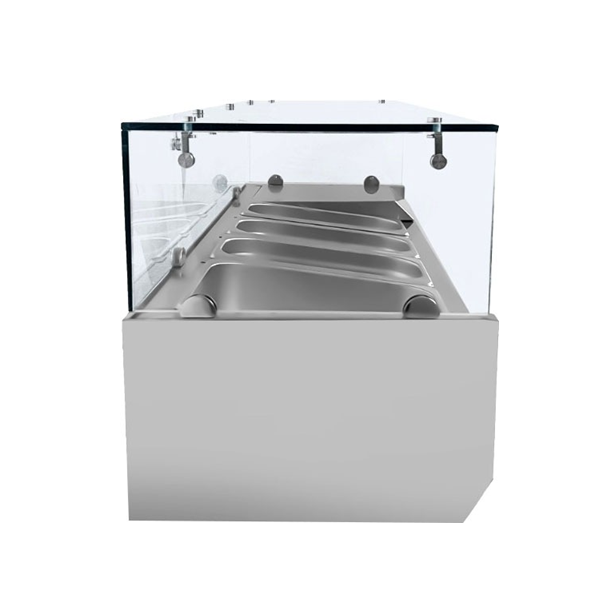 UNNICOOL Kühlaufsatzvitrine - 4x GN 1/3 - 1200x395x435 mm