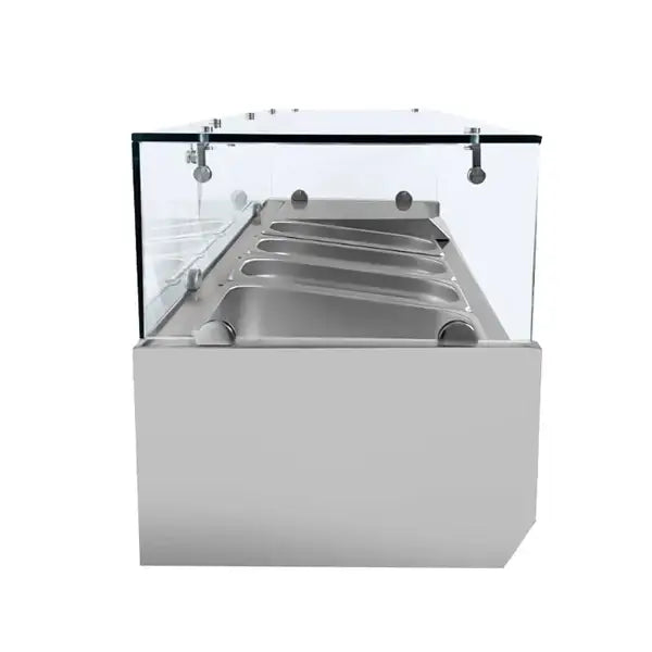 UNNICOOL Kühlaufsatzvitrine - 4x GN 1/3 - 1200x395x435 mm