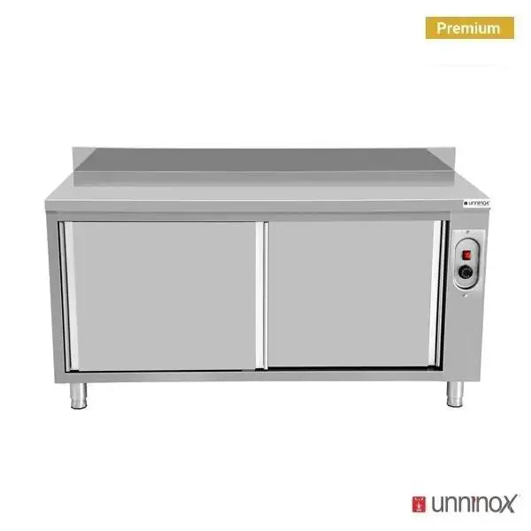 Stainless Steel Warming Cabinet with Raised Edge - 2000x600xH850mm