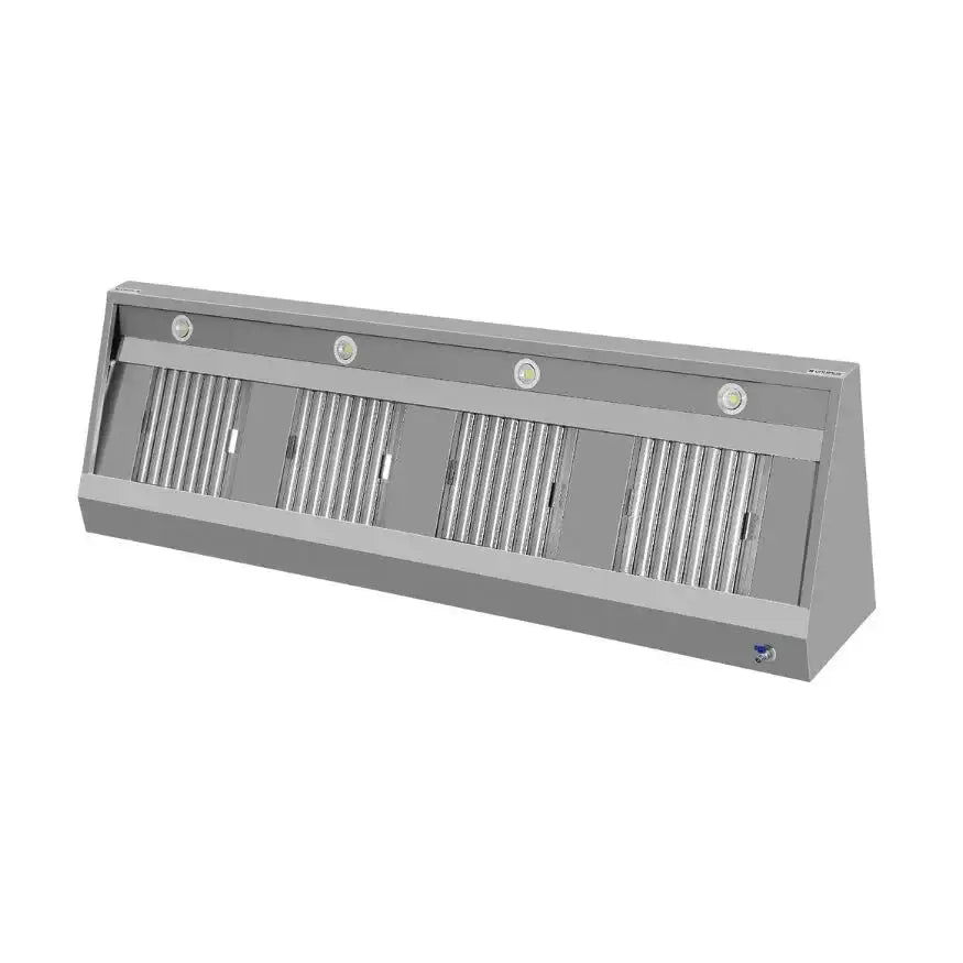 Wandhaube - 2200x700x400 mm - mit Filter und Lampe - Gastro-Bedarf24 GmbH