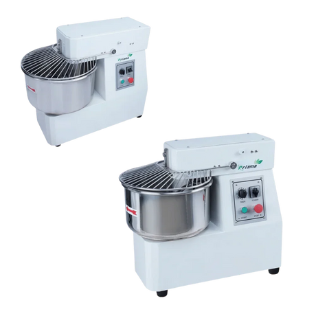 Zwei professionelle Teigmaschinen aus Edelstahl für Gastronomie, Gastro-Bedarf24 Sortiment.