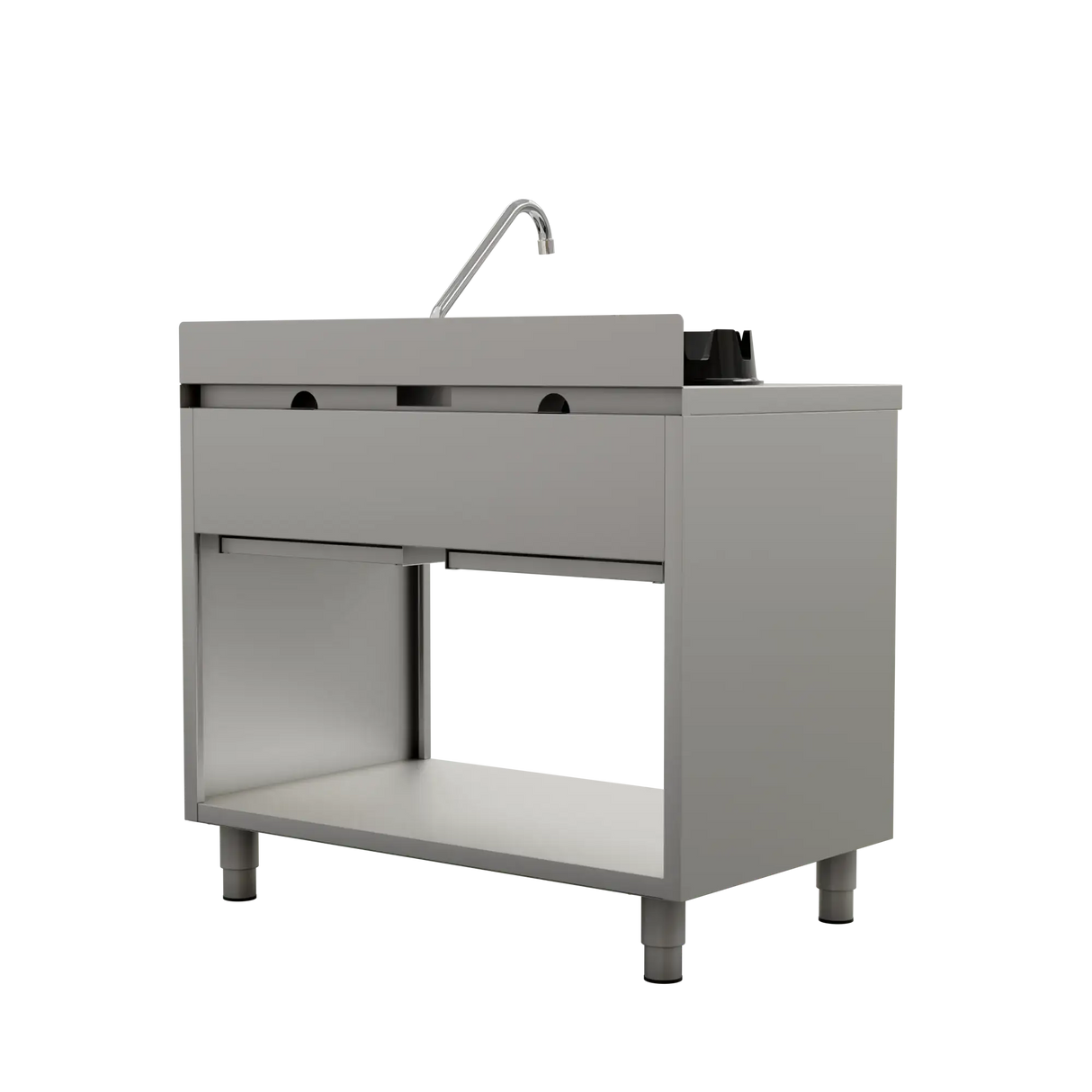 Sobë wok me gaz – 1000x600x850/900 mm - 2×15 kW – 2 zona gatimi