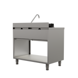 Gas-Wokherd – 1000x600x850/900 mm - 2×15 kW – 2 Kochzonen