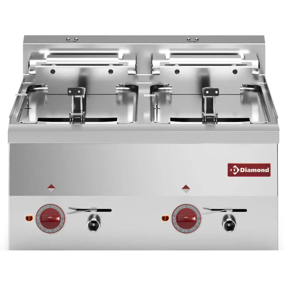 Elektro Friteuse 2 Becken 10 Liter -Top-